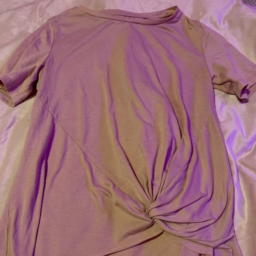 hippie laundry tie short sleeve pink tee